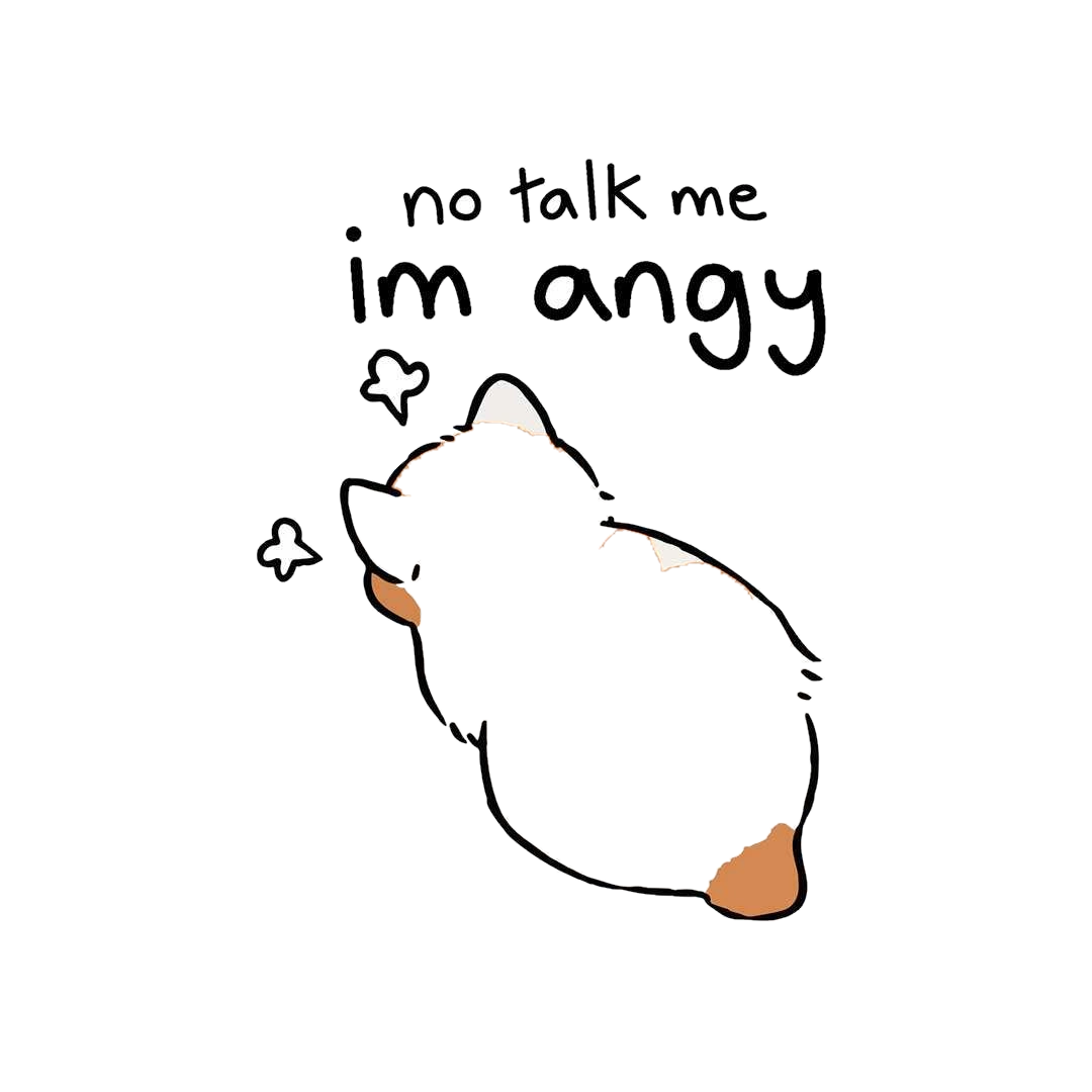No Talk Me Im Angy Sticker